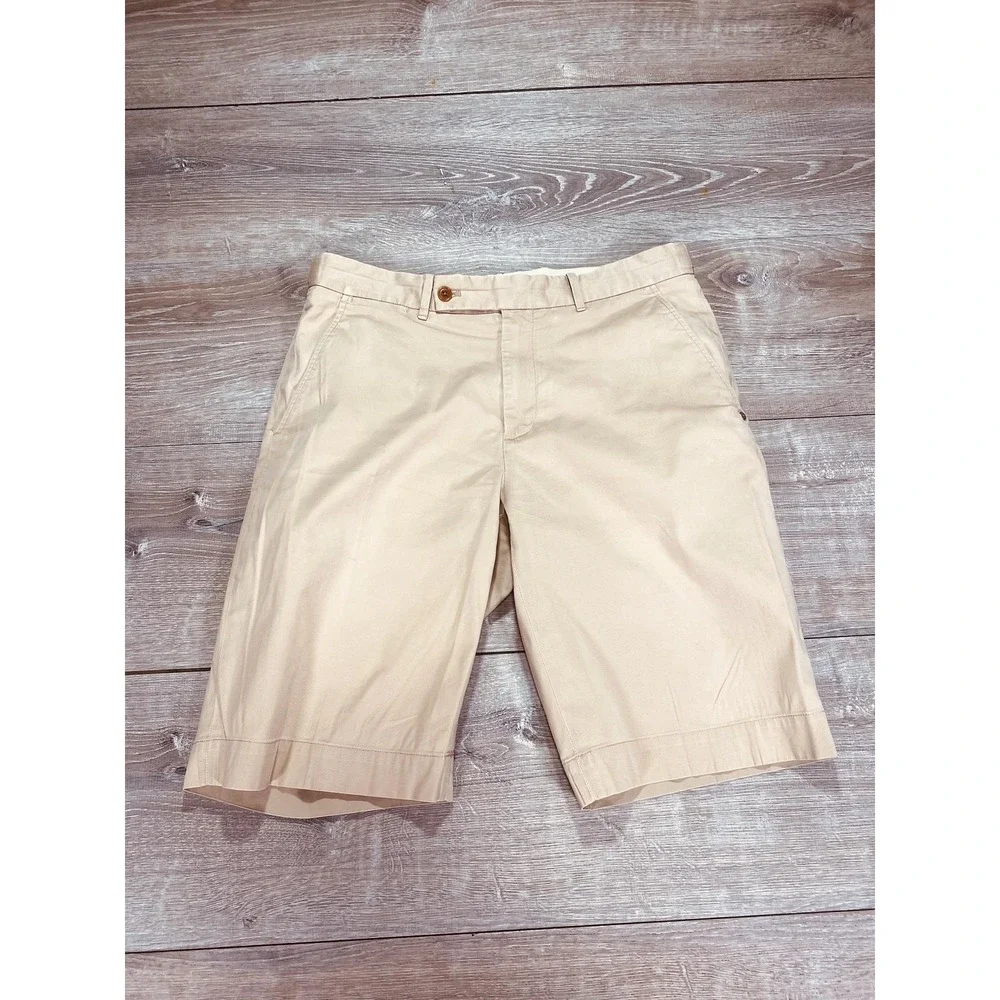 RLX Ralph Lauren Shorts‎ Mens 32 Khaki Performance Golf Stretch Chino Flat Front